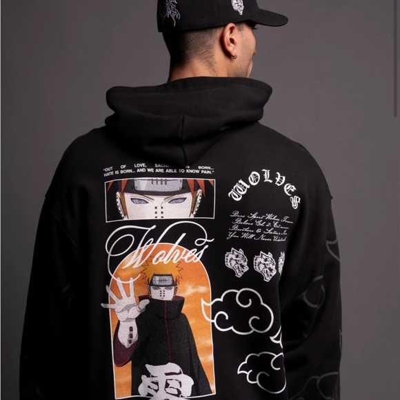 DARC SPORT X NARUTO X “KNOW PAIN” (EXCLUSIVE 1 OF 500) AKATSUKI HOODIE - Picture 5 of 8